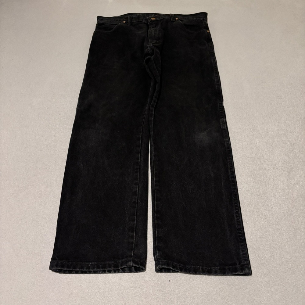 Wrangler Mens Cowboy Cut Original Fit‎ Black Jeans 36x32 Denim Gorpcore Classic